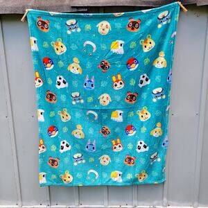 Nintendo Animal Crossing Teal Character Throw - 50" x 40"